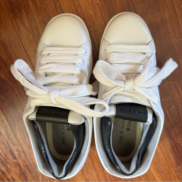 NEW, Rag & Bone Retro Pro White Leather Sneakers Ortholite platform women size 7 - Picture 6 of 7